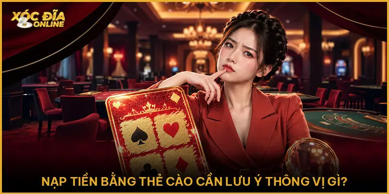 Nạp tiền bằng thẻ cào cần lưu ý thông vị gì?